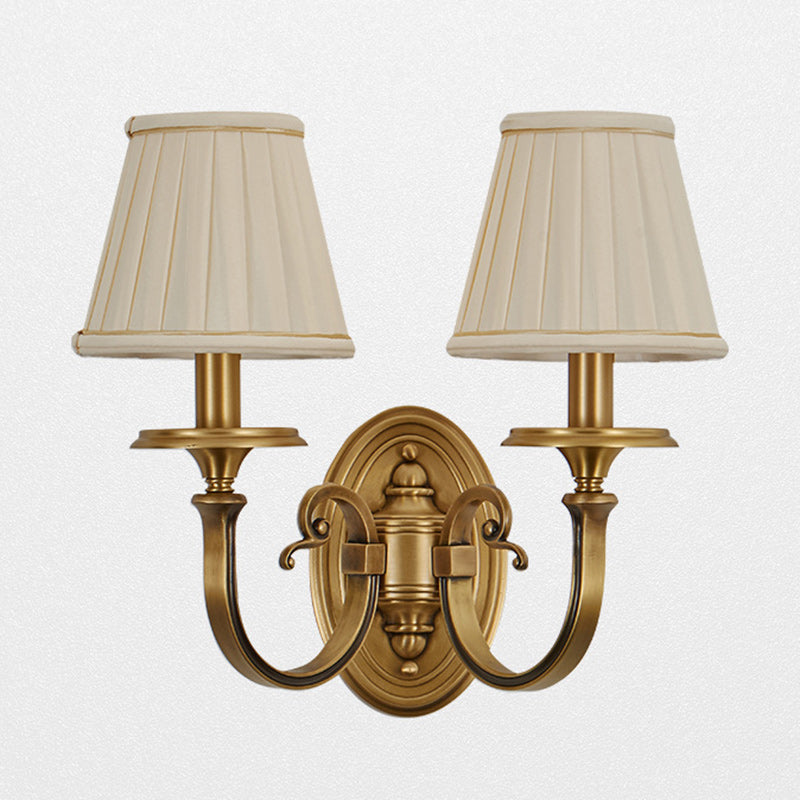 Curved Round Oval Fabric Wall Lamp