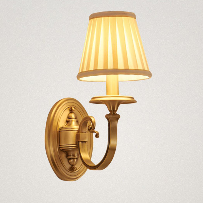 Curved Round Oval Fabric Wall Lamp