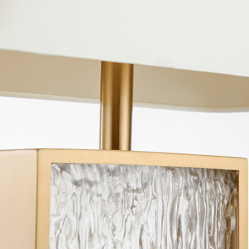 Rectangular Square Fabric Marble Table Lamp
