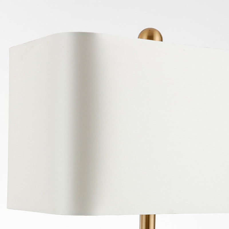Rectangular Square Fabric Marble Table Lamp