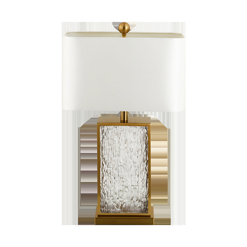 Rectangular Square Fabric Marble Table Lamp