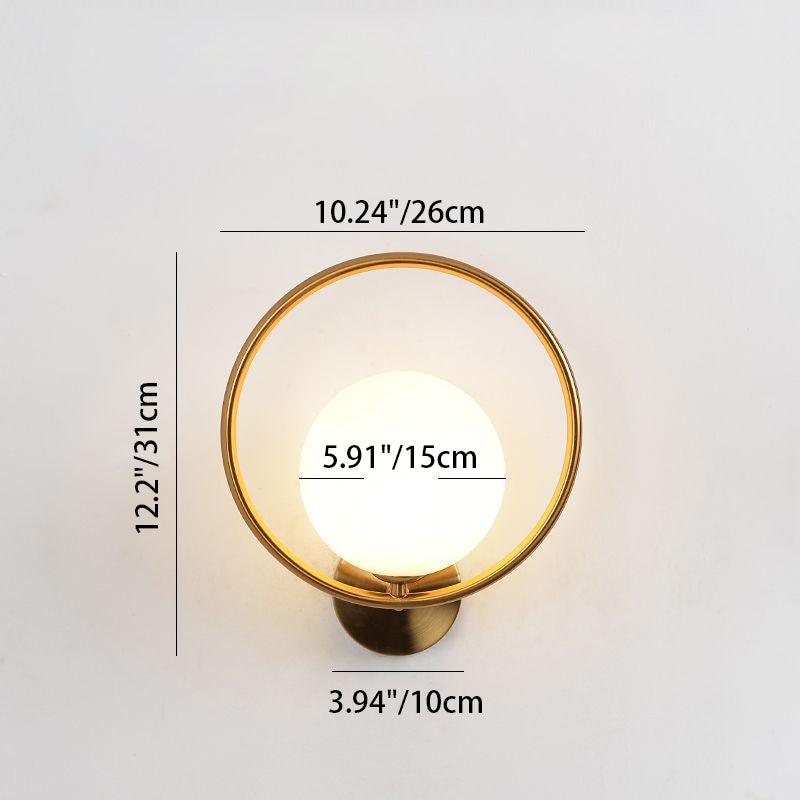 Oval Round Orb Glass Wall Lamp