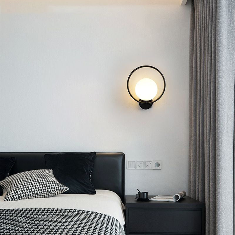 Oval Round Orb Glass Wall Lamp