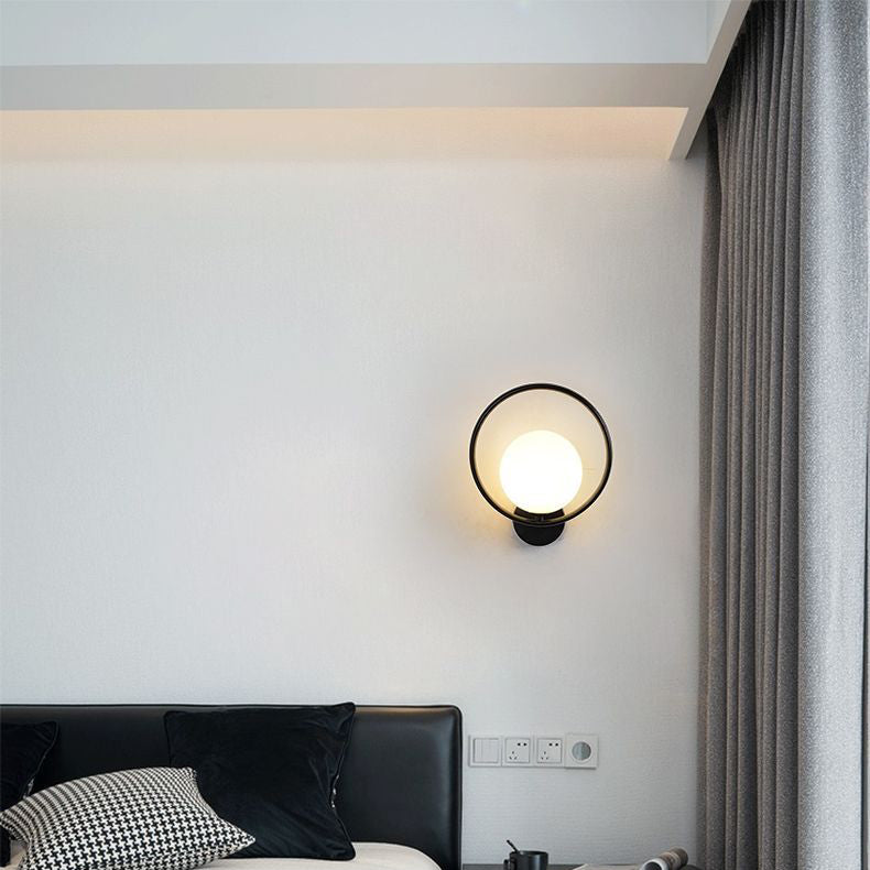 Oval Round Orb Glass Wall Lamp