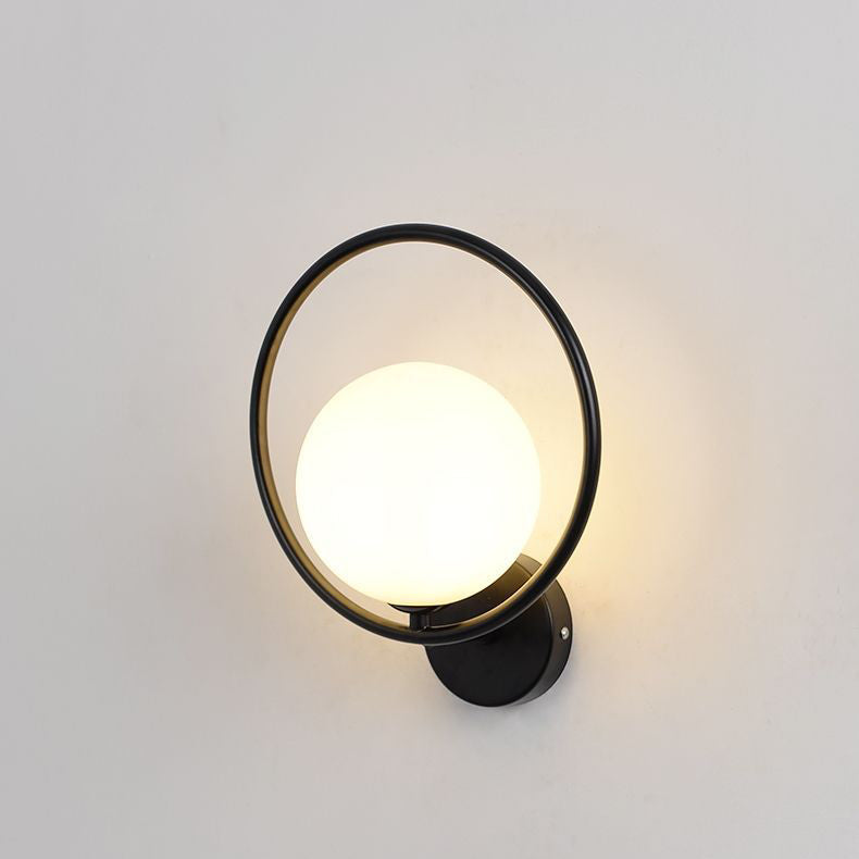 Oval Round Orb Glass Wall Lamp