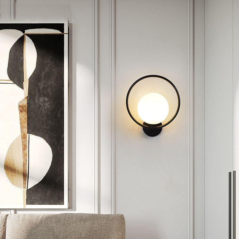 Oval Round Orb Glass Wall Lamp