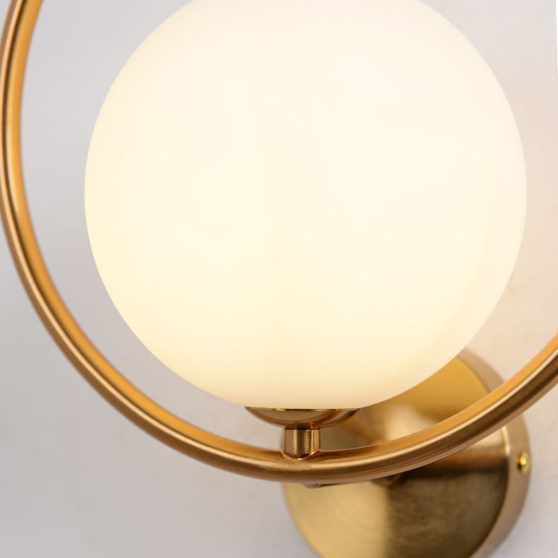Oval Round Orb Glass Wall Lamp