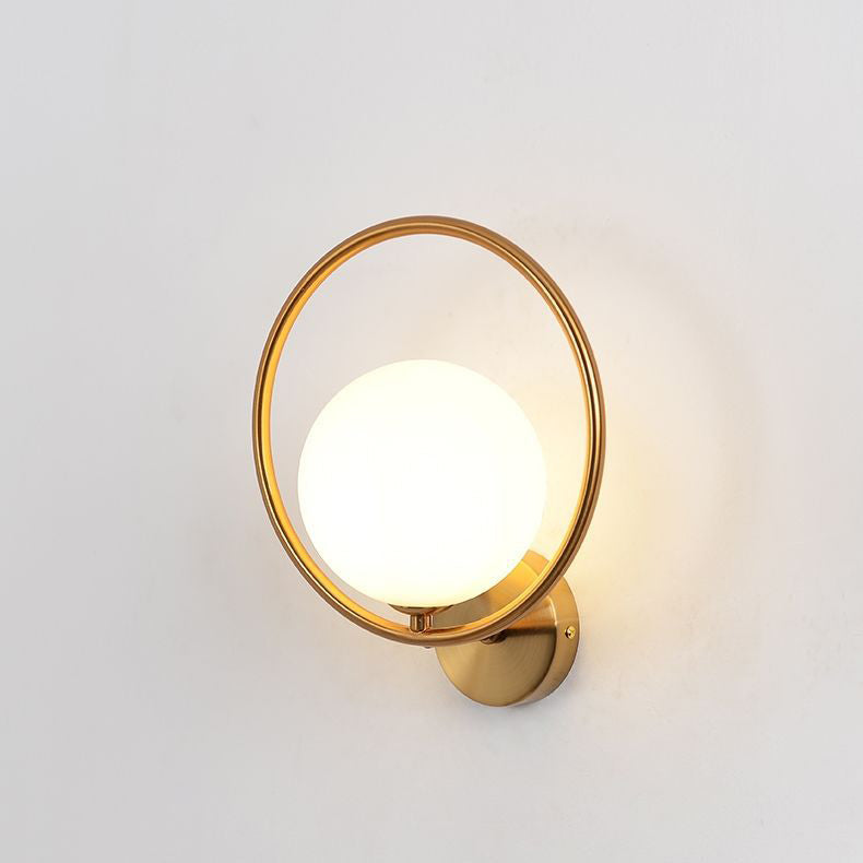 Oval Round Orb Glass Wall Lamp