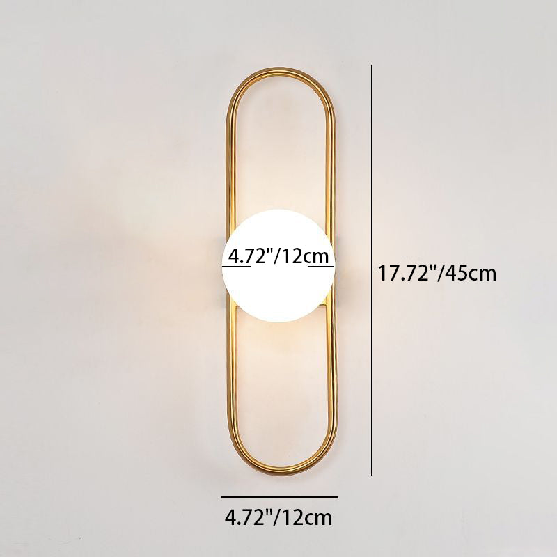 Oval Round Orb Glass Wall Lamp