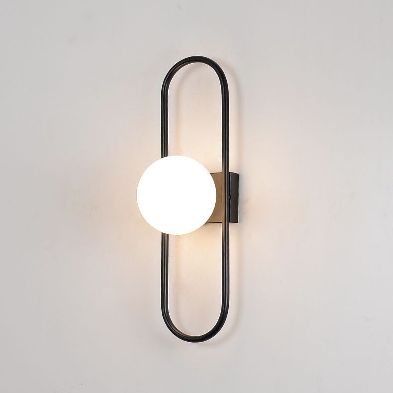 Oval Round Orb Glass Wall Lamp