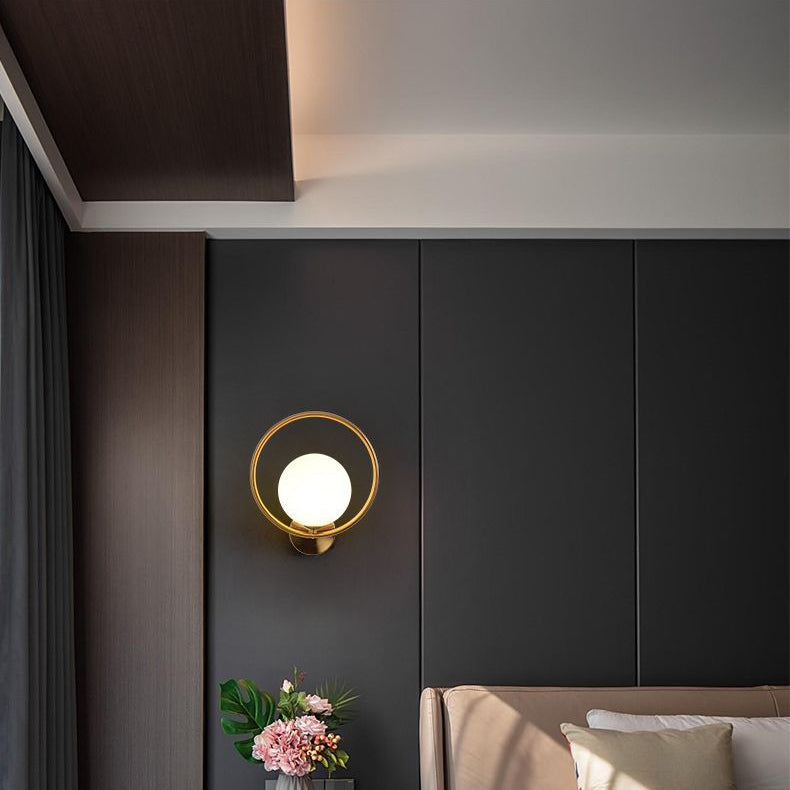 Oval Round Orb Glass Wall Lamp