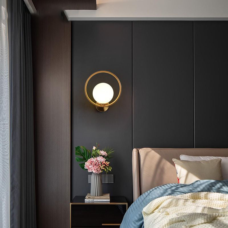Oval Round Orb Glass Wall Lamp
