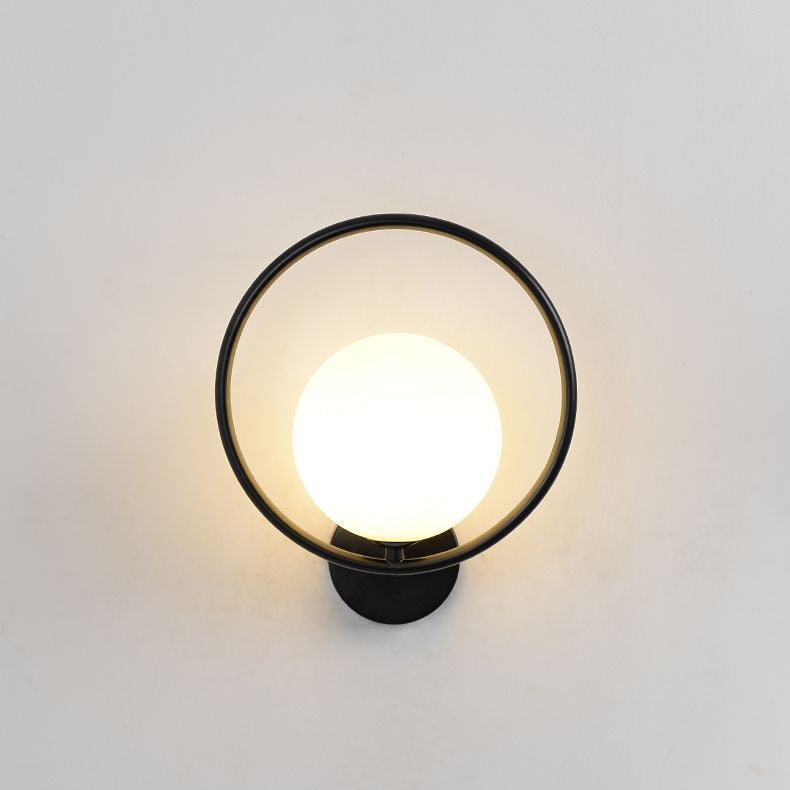 Oval Round Orb Glass Wall Lamp