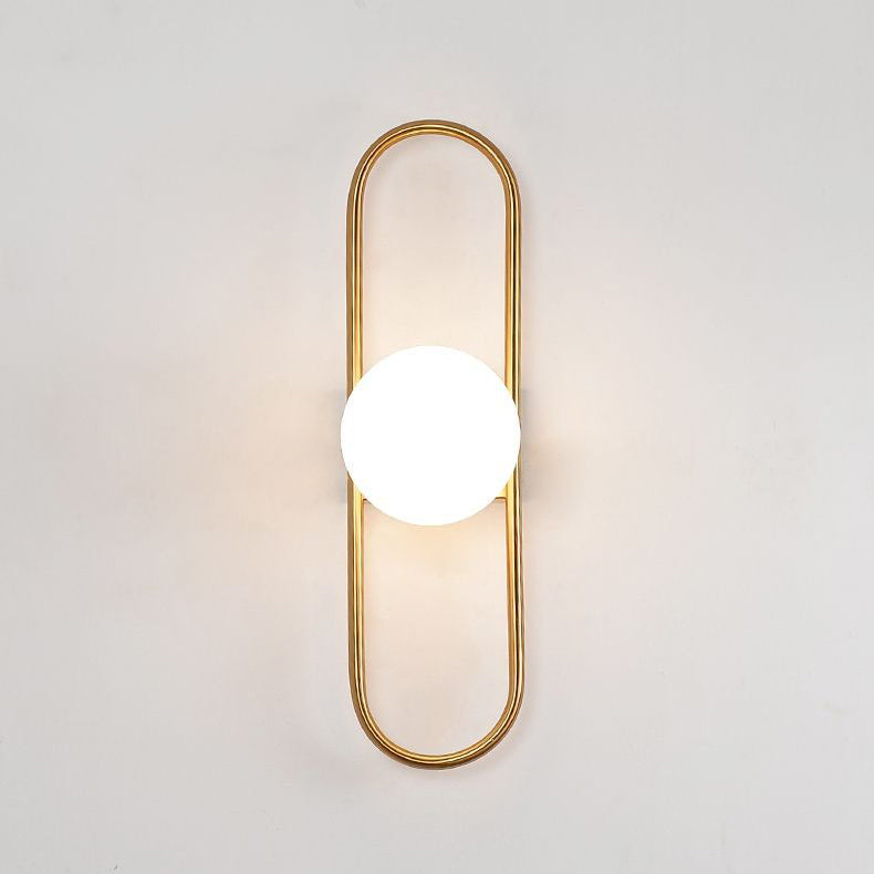 Oval Round Orb Glass Wall Lamp