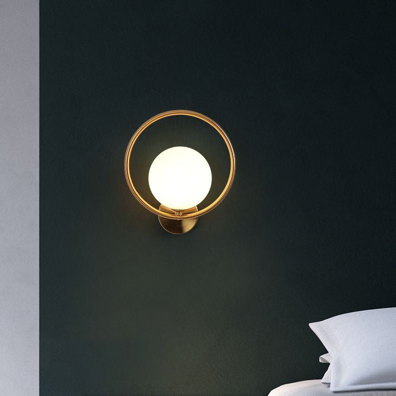Oval Round Orb Glass Wall Lamp