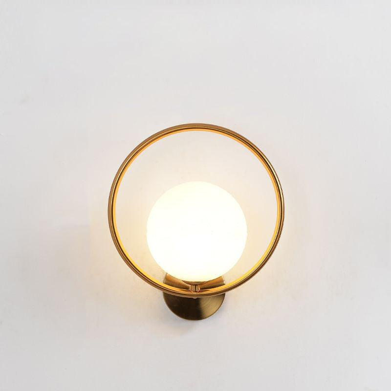 Oval Round Orb Glass Wall Lamp