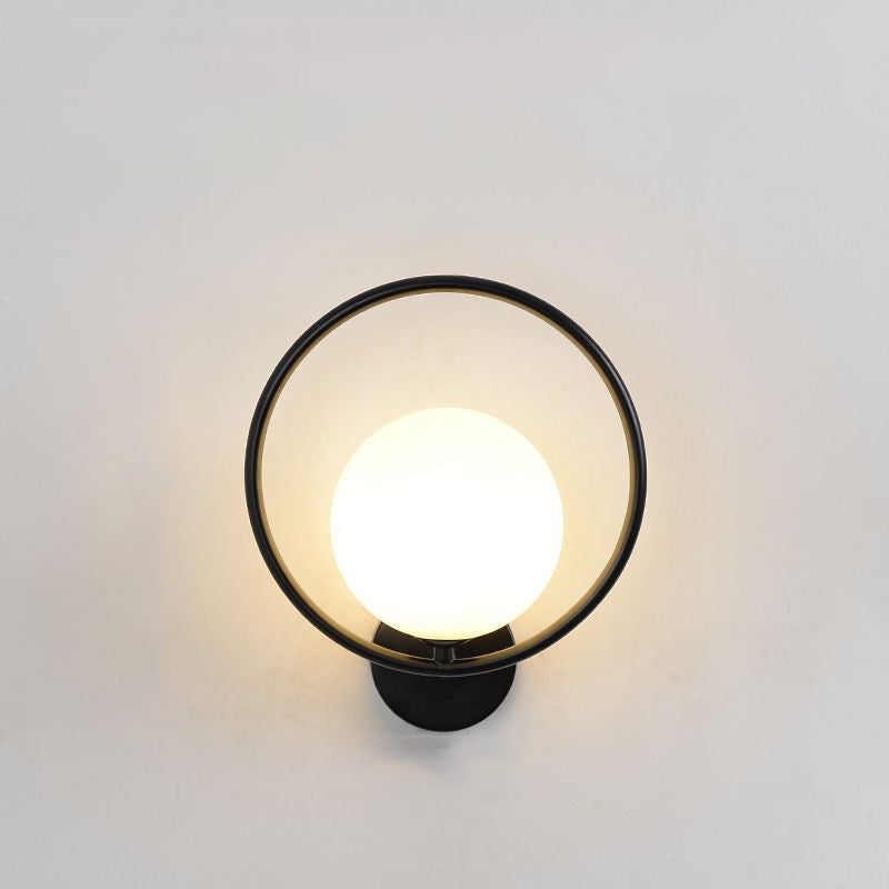 Oval Round Orb Glass Wall Lamp