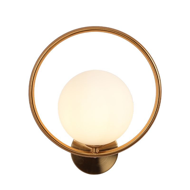 Oval Round Orb Glass Wall Lamp