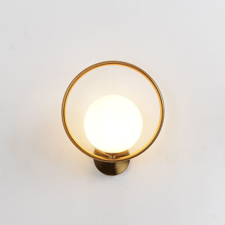 Oval Round Orb Glass Wall Lamp