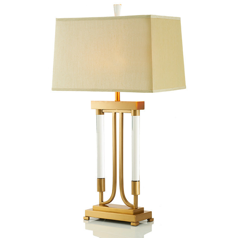 Glass Rod Square Rectangle Table Lamp