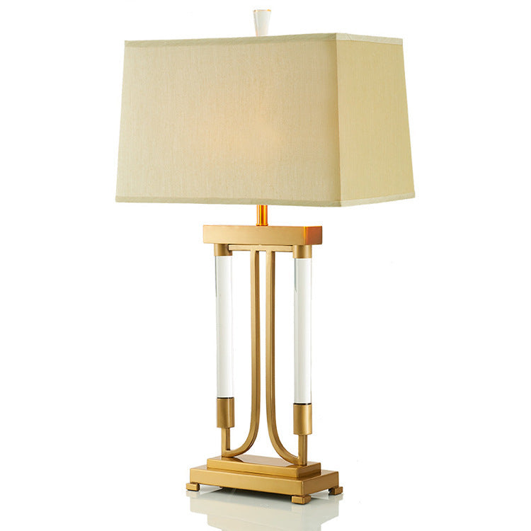 Glass Rod Square Rectangle Table Lamp