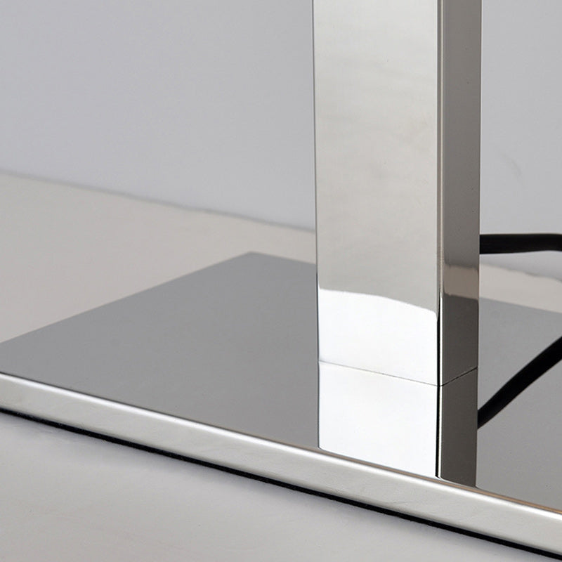 Square Long Fabric Stainless Table Lamp