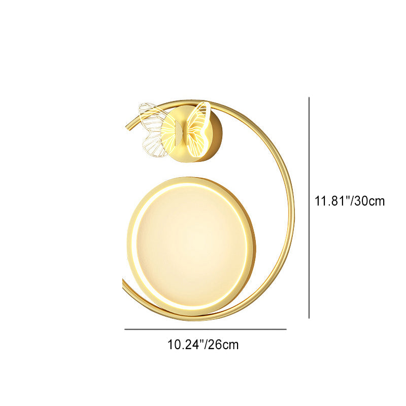 Curved Round Butterfly Silicone Wall Lamp