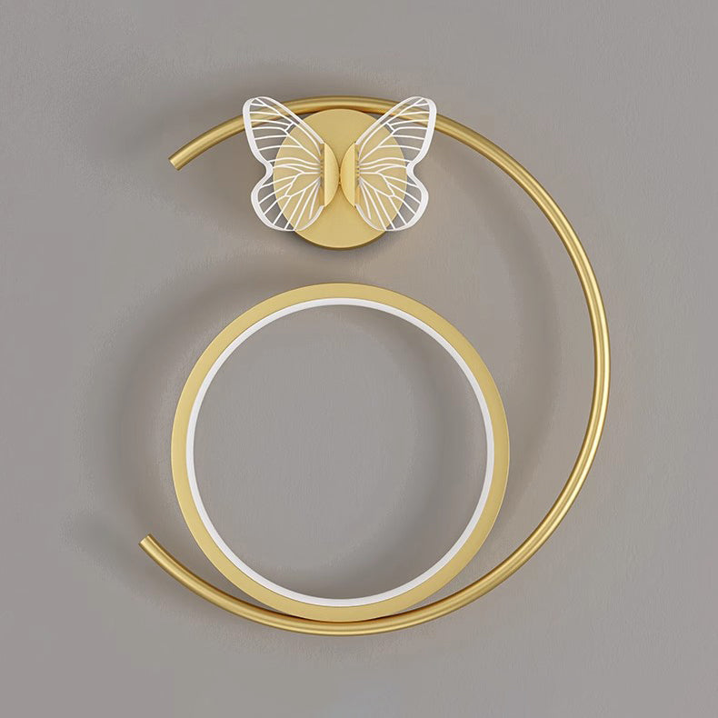Curved Round Butterfly Silicone Wall Lamp