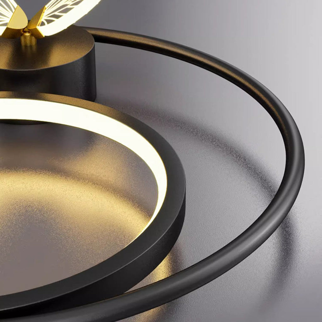 Curved Round Butterfly Silicone Wall Lamp