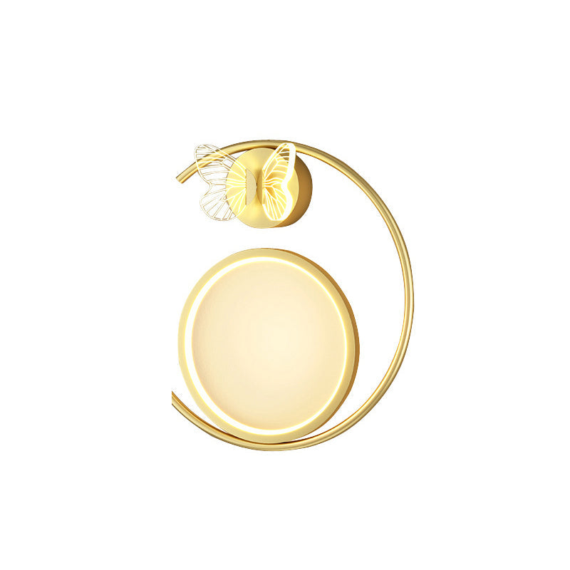 Curved Round Butterfly Silicone Wall Lamp