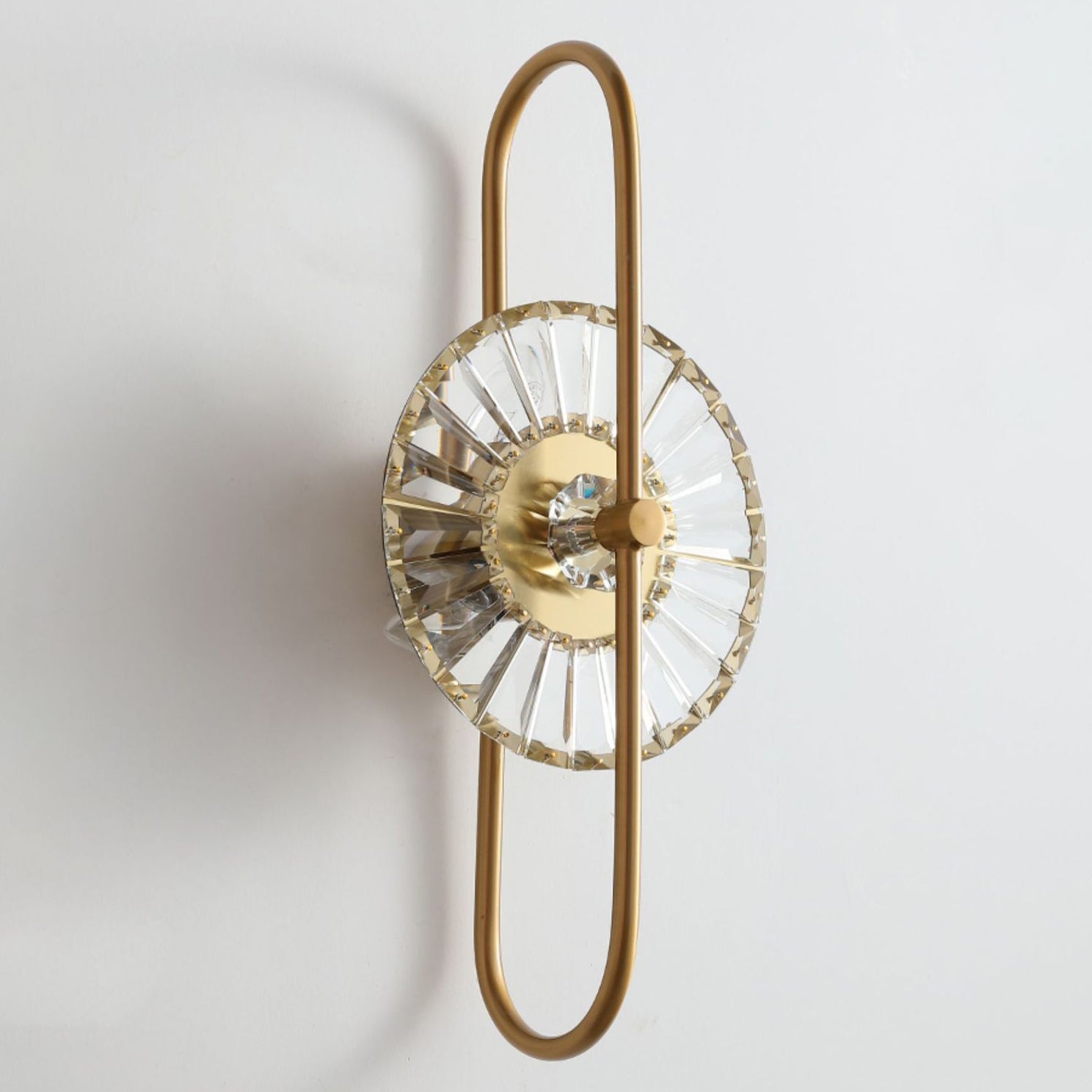 Round Branch Oval Crystal 3-Light Wall Lamp