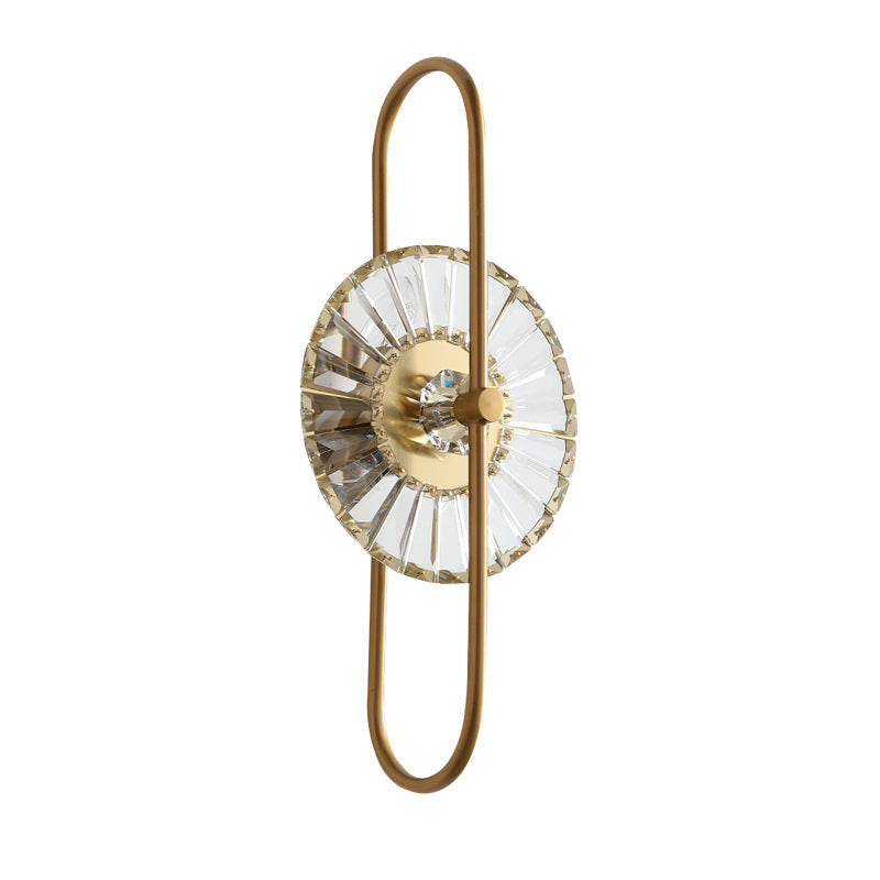 Round Branch Oval Crystal 3-Light Wall Lamp