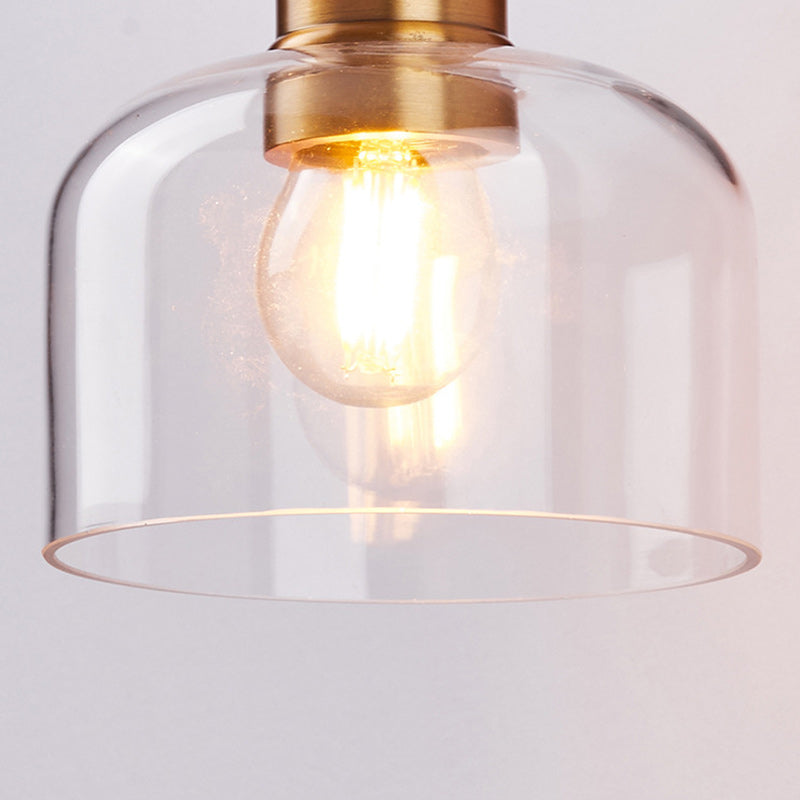 Round Conical Cylinder Glass Wall Lamp