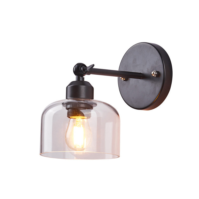 Round Conical Cylinder Glass Wall Lamp