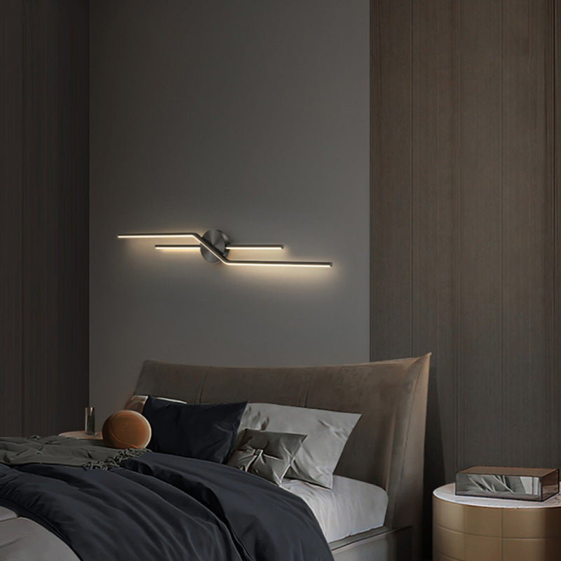 Round Line Long Brass Wall Lamp