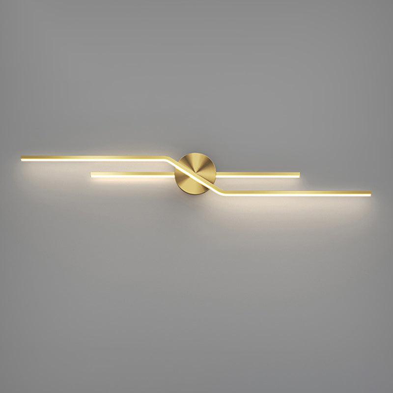 Round Line Long Brass Wall Lamp