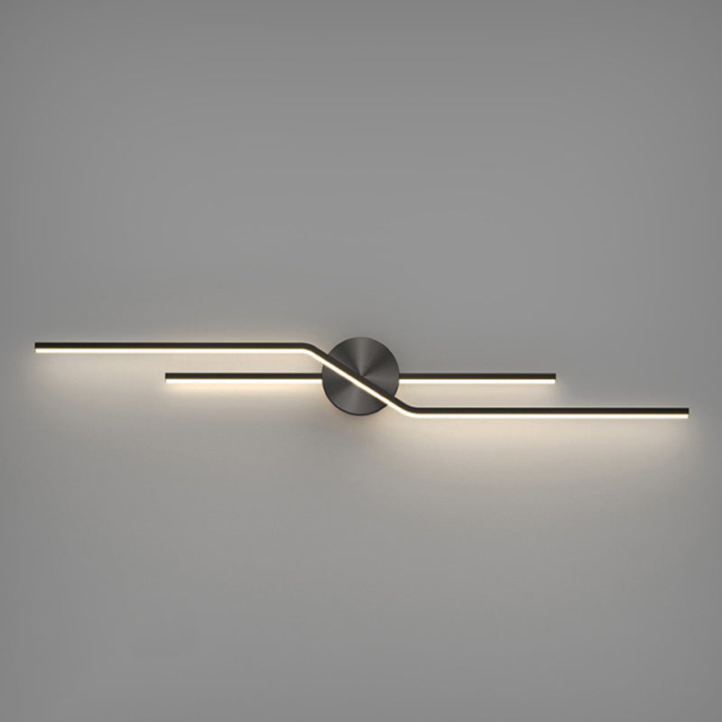Round Line Long Brass Wall Lamp