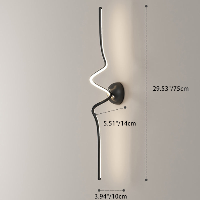 Line Bend Long Silicone Wall Lamp