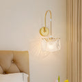 Round Feather Shell Pearl Wall Lamp