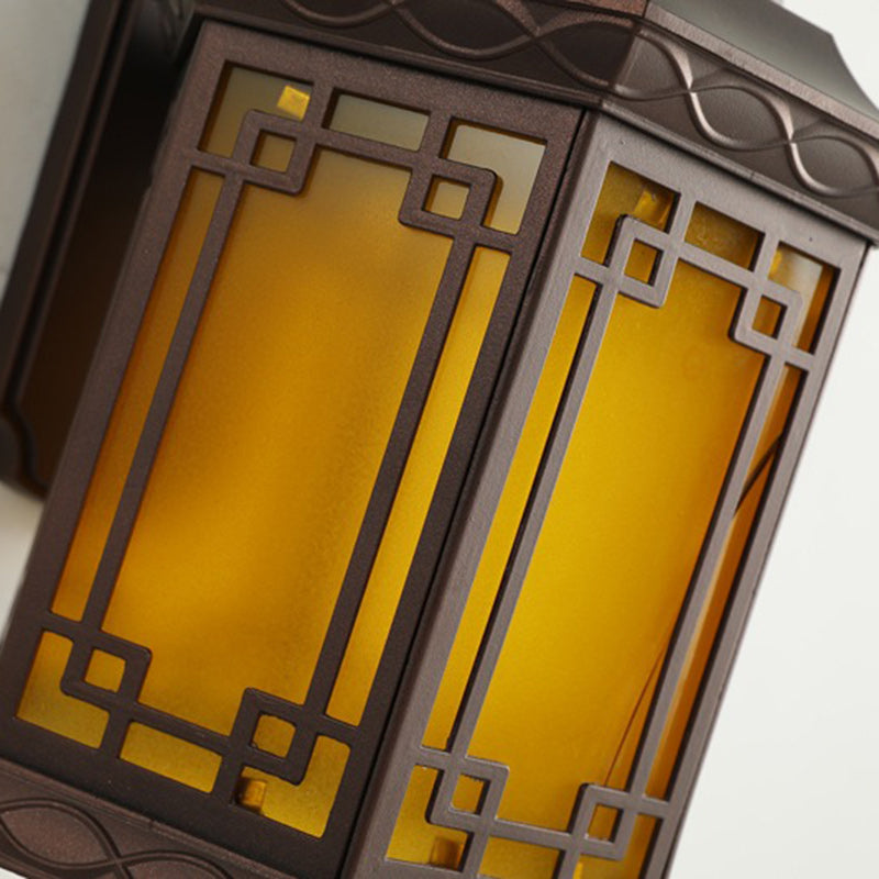 House Rectangle Square Glass Wall Lamp
