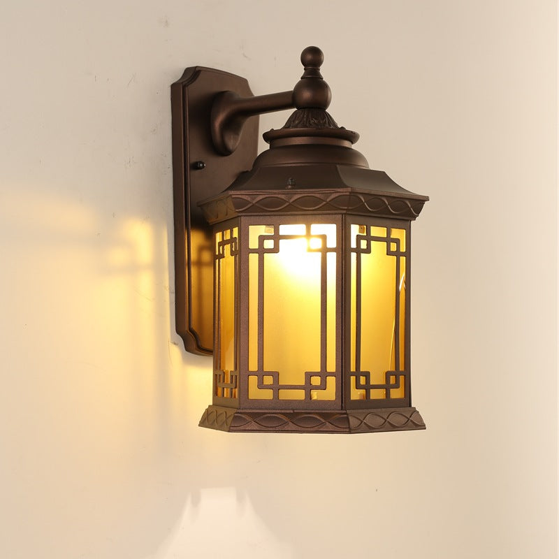 House Rectangle Square Glass Wall Lamp