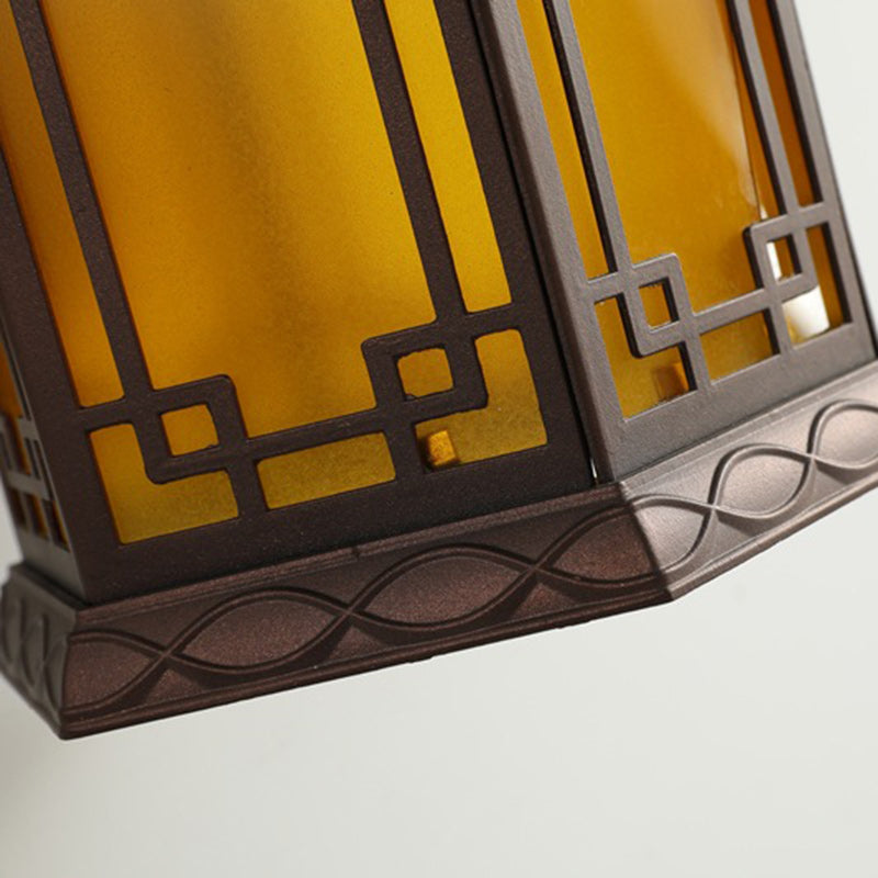House Rectangle Square Glass Wall Lamp