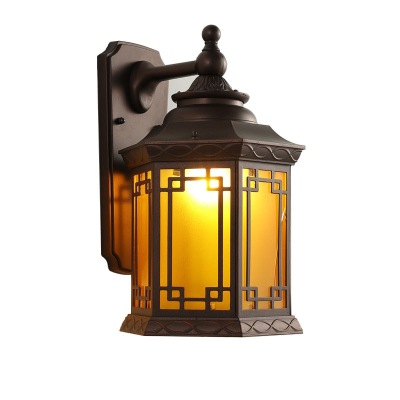 House Rectangle Square Glass Wall Lamp