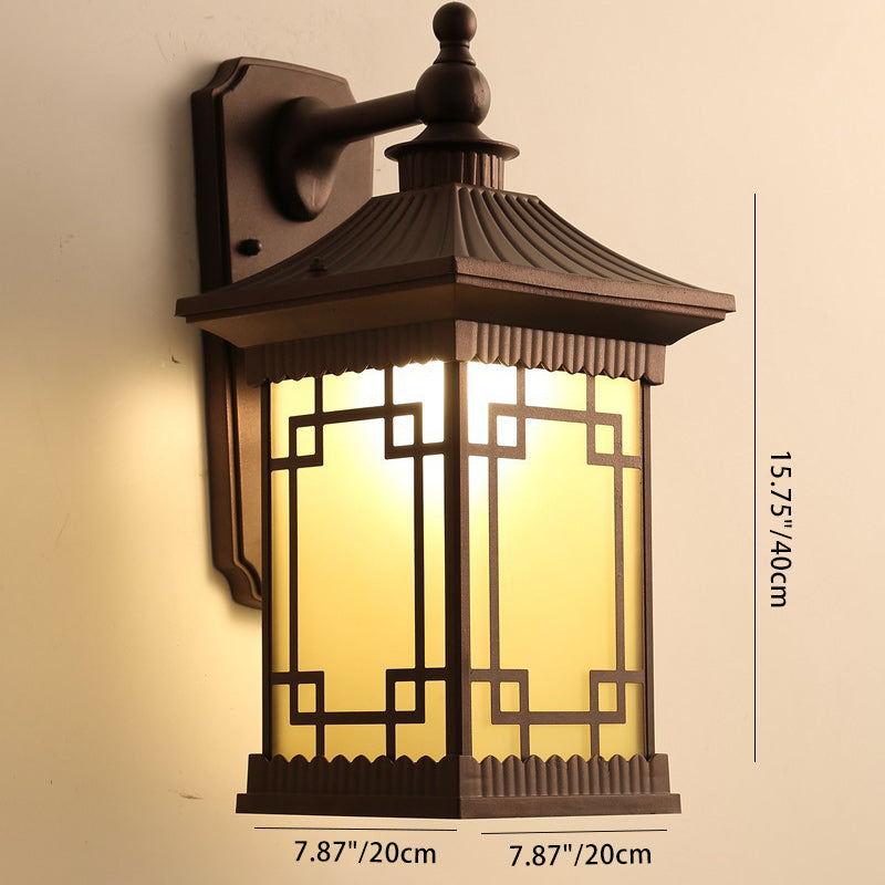 House Rectangle Square Glass Wall Lamp
