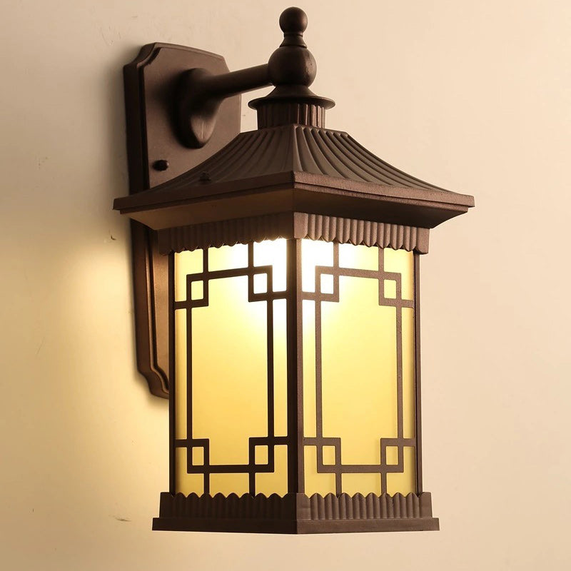 House Rectangle Square Glass Wall Lamp
