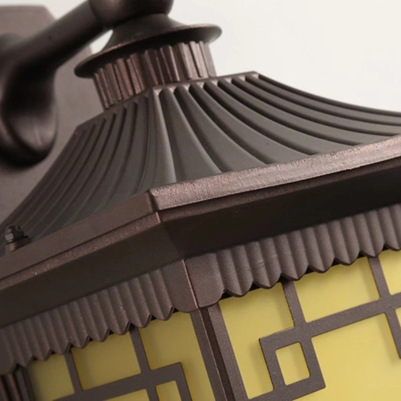 House Rectangle Square Glass Wall Lamp