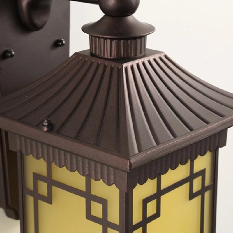 House Rectangle Square Glass Wall Lamp