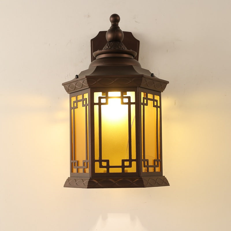 House Rectangle Square Glass Wall Lamp