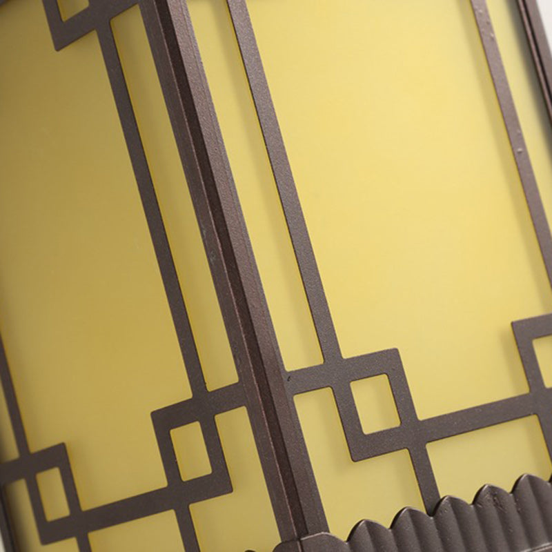 House Rectangle Square Glass Wall Lamp