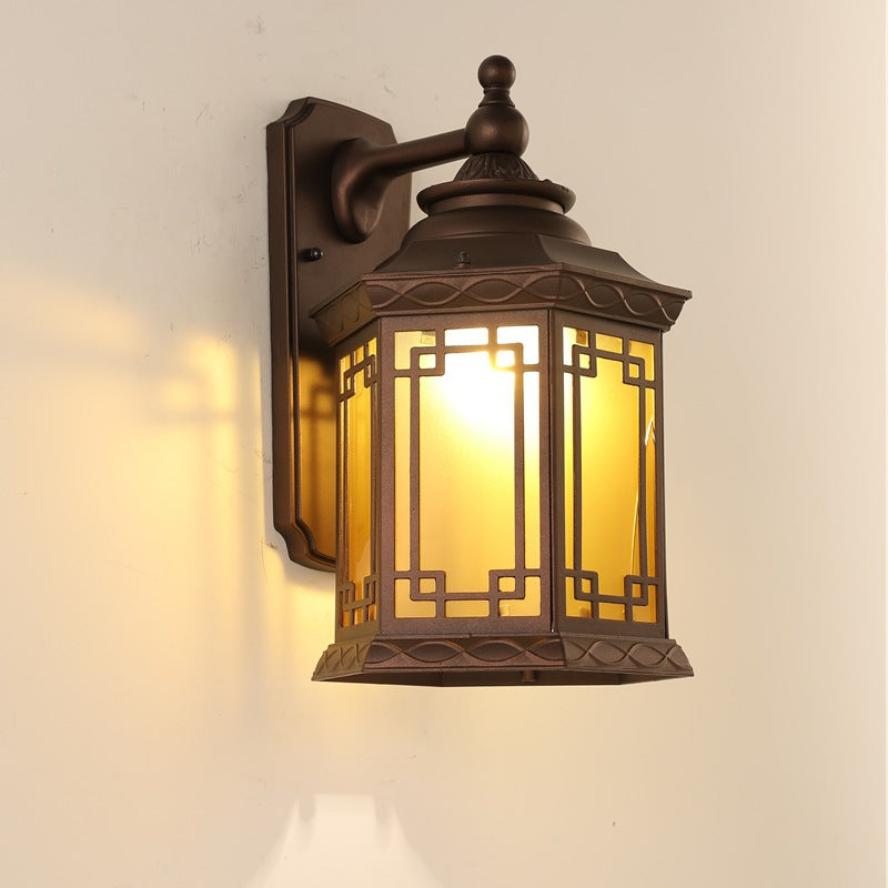 House Rectangle Square Glass Wall Lamp